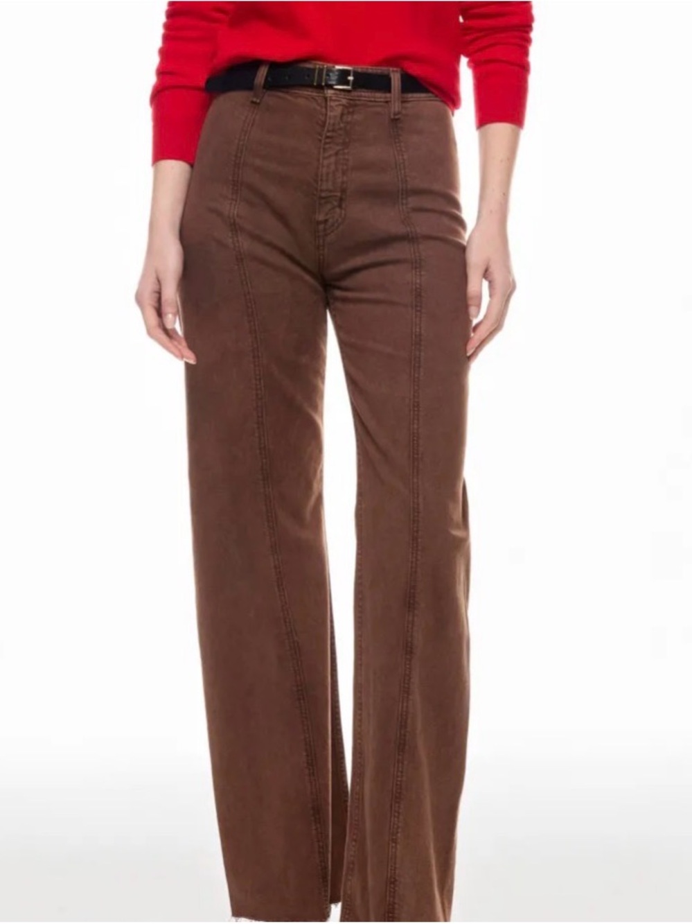 Pistola Penny Seamed High Rise Wide Leg Jeans